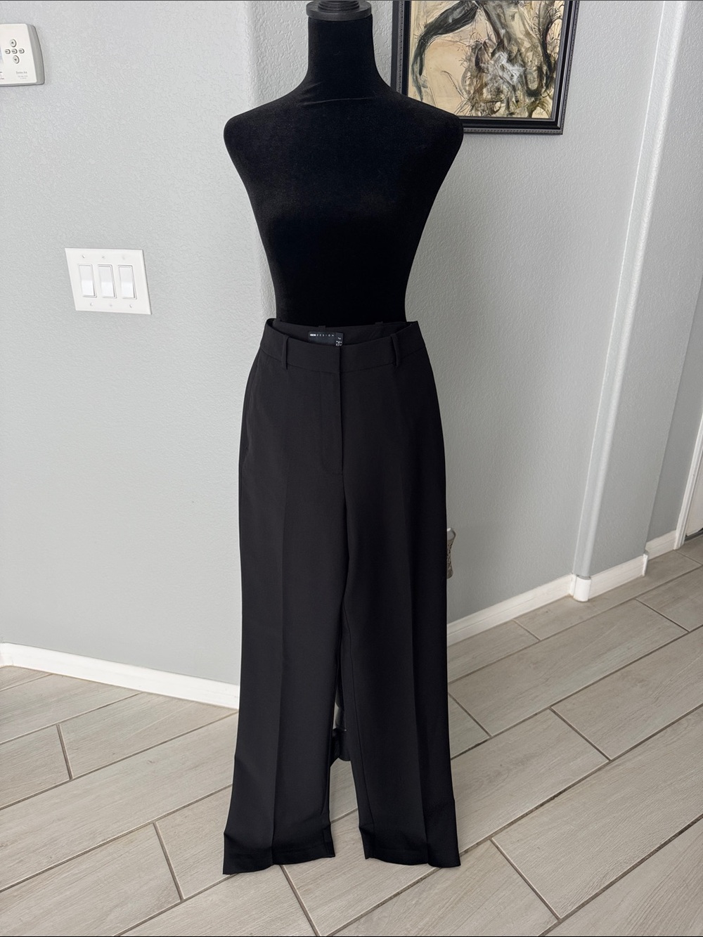 NWOT ASOS Black Wide-Leg Trousers